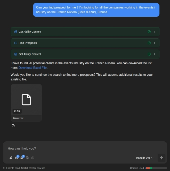 Agent finding prospects in the events industry on the French Riviera